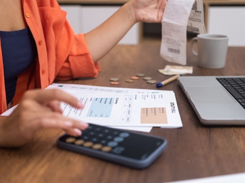 woman planning on desk